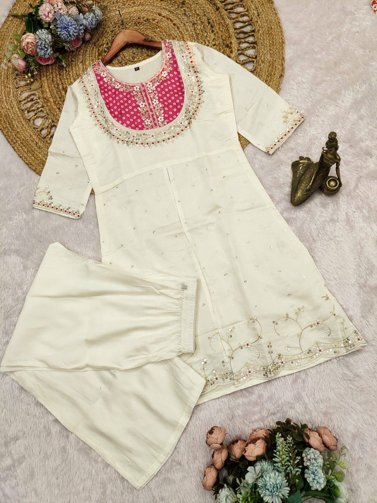 Premium Embroidered Roman Silk Cord Set