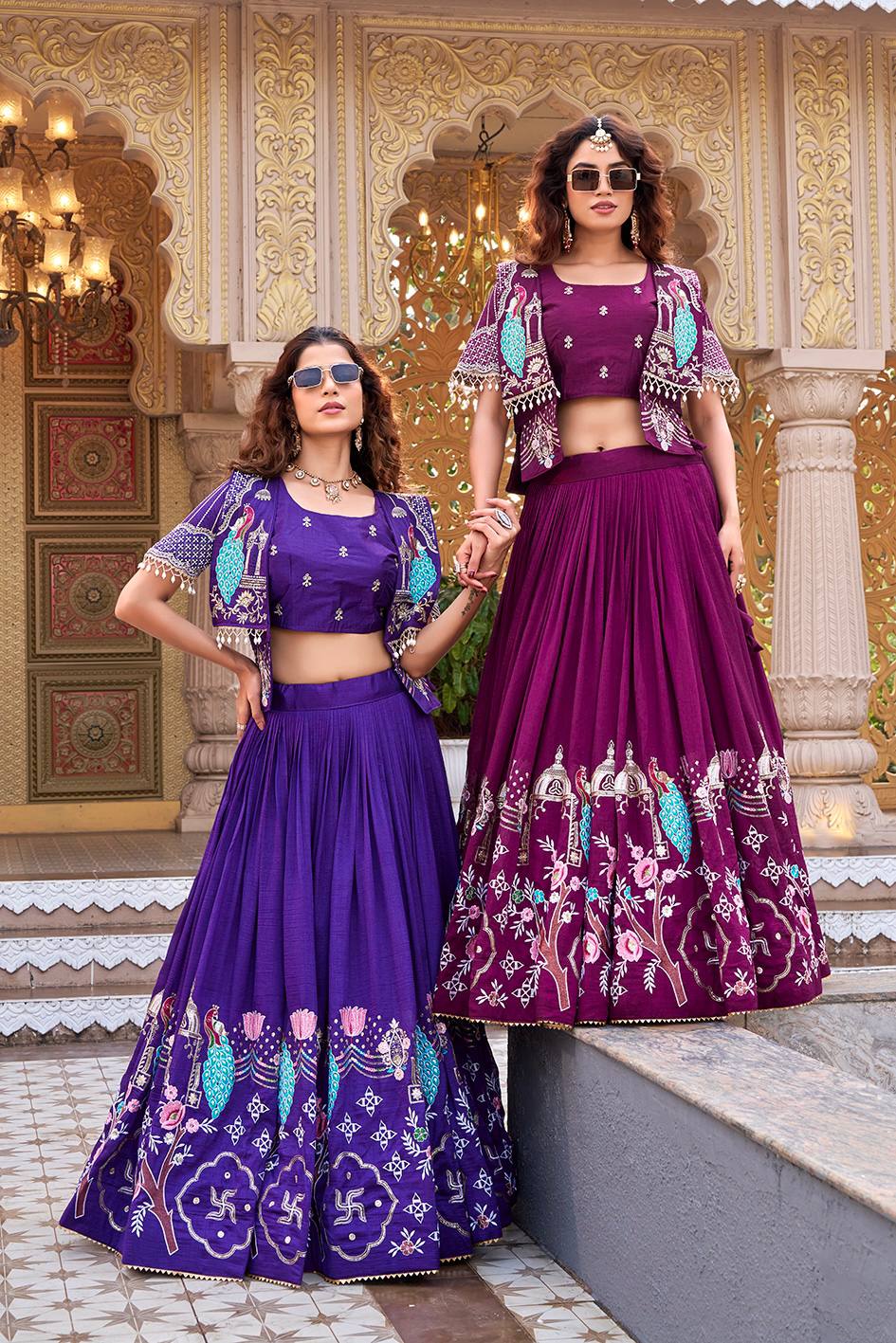 RangBhoomi Elegant Festival Lehenga Choli with Embroidered Koti Set