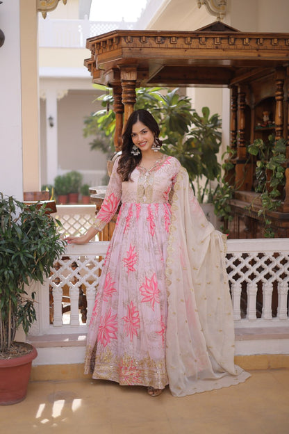 Elegant Premium Ready-to-Wear Gown with Matching Dupatta Set