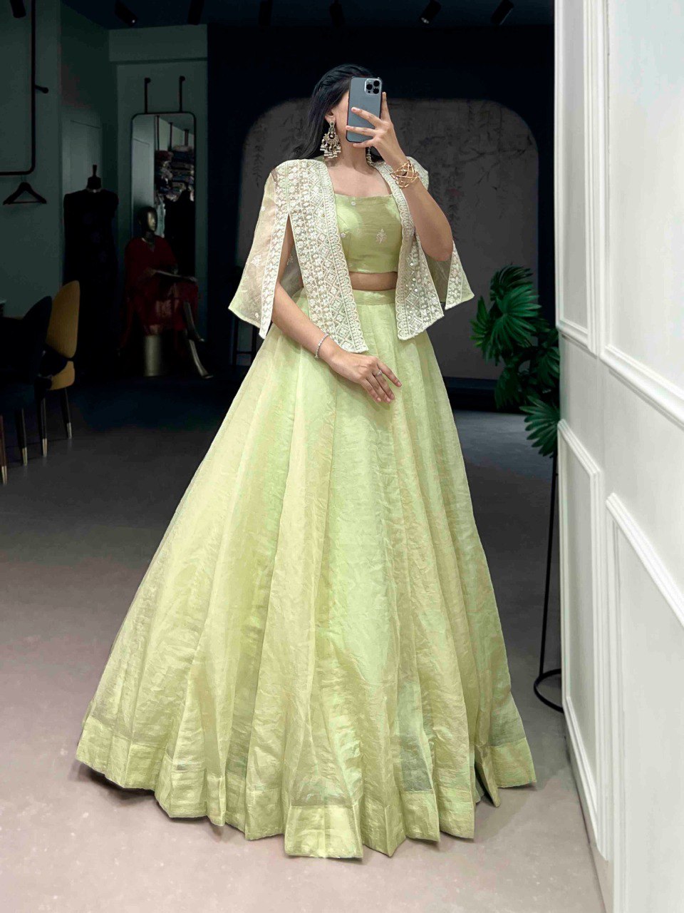 RangBhoomi Wedding Collection 2026 - Elegant Allnen Crush Lehenga Set with Sequins and Thread Embroidery
