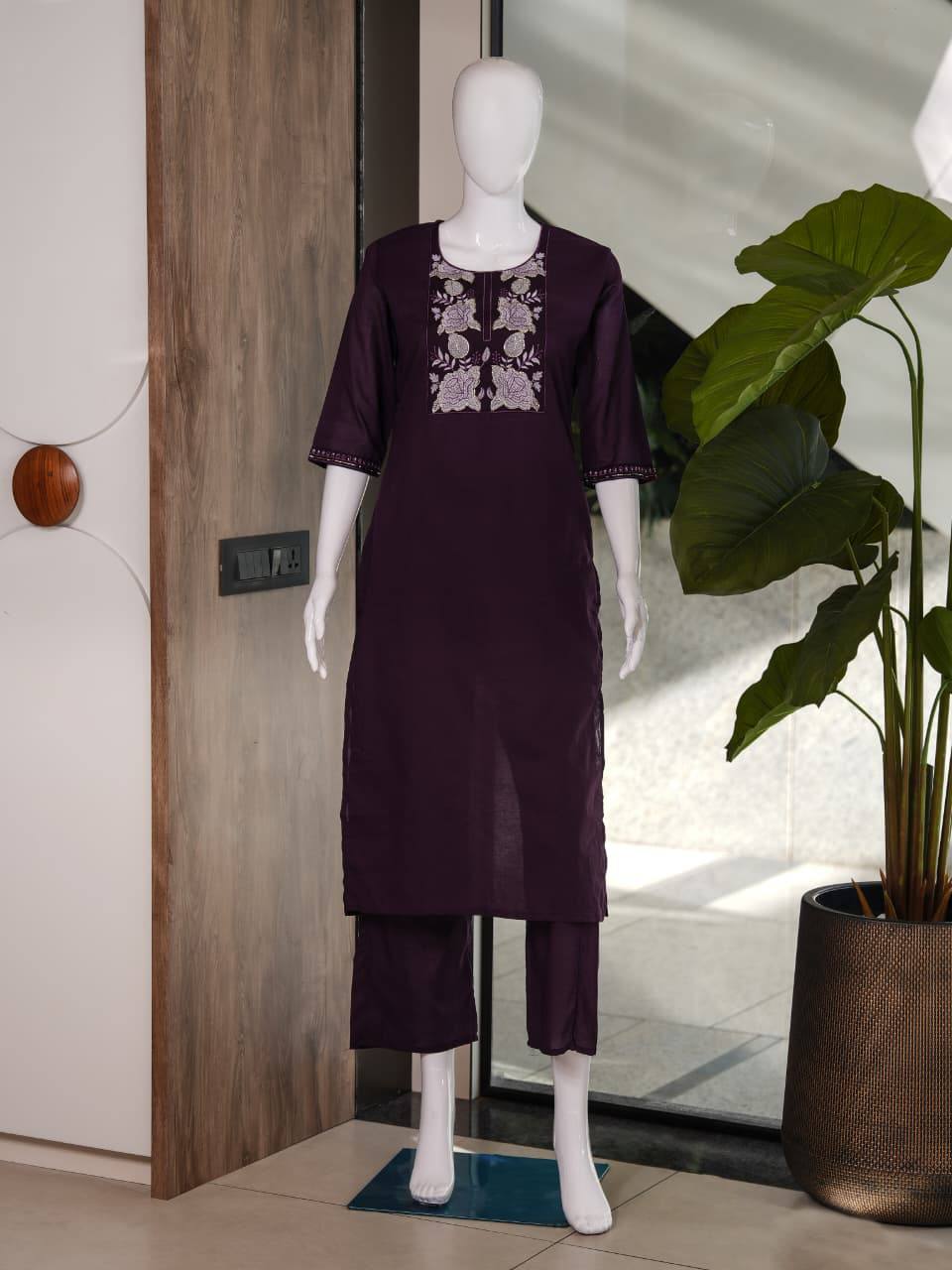 RangBhoomi Premium Cotton 60-60 Kurti & Plazo Set — Soft, Everyday Ethnic Wear