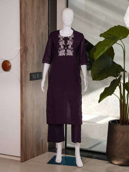 RangBhoomi Premium Cotton 60-60 Kurti & Plazo Set — Soft, Everyday Ethnic Wear