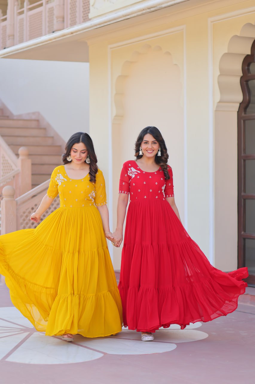 Elegant Readymade Gown - Designer Collection