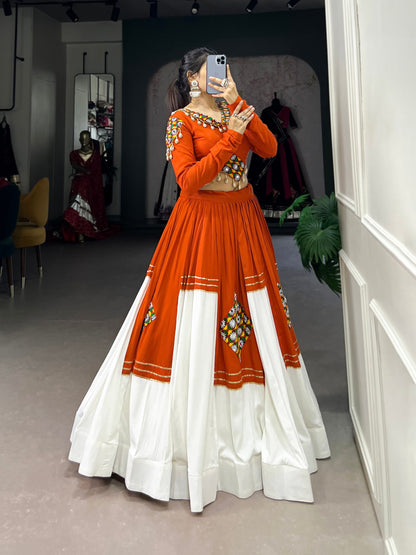 RangBhoomi Navratri Collection 2026 - Rayon Lehenga with Gamthi Patch & Gota Patti