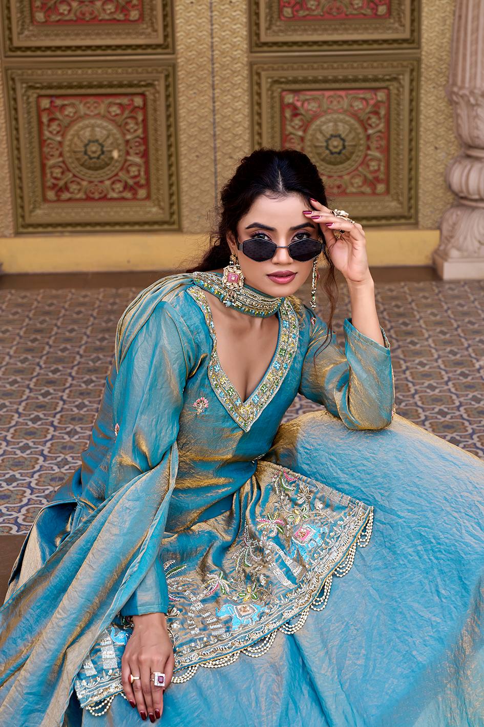 RangBhoomi Exclusive Festival Collection: Elegant Lehenga Choli with Heavy Embroidery