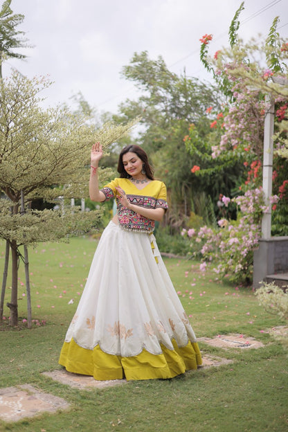 RangBhoomi Navratri Lehenga Choli Collection 2026 — Lotus Mirror Embroidered Set