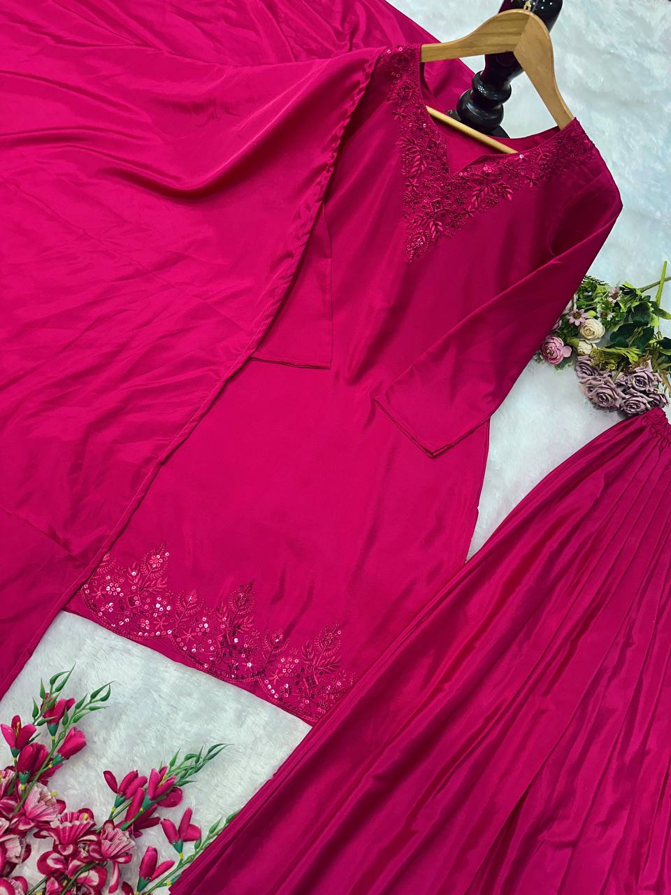 Sarara Chic: Designer Party Wear Indian Outfit