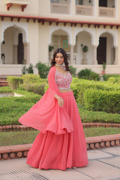Premium Ready-to-Wear Lehenga Choli Set with Stylish Shrug Jacket