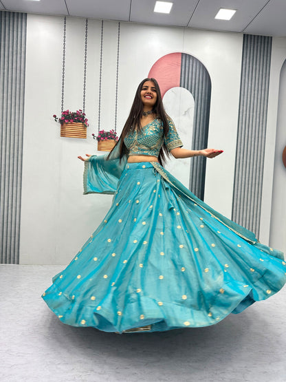 RangBhoomi Festival Embroidered Lehenga Choli — Heavy Embellished Mosh Fabric