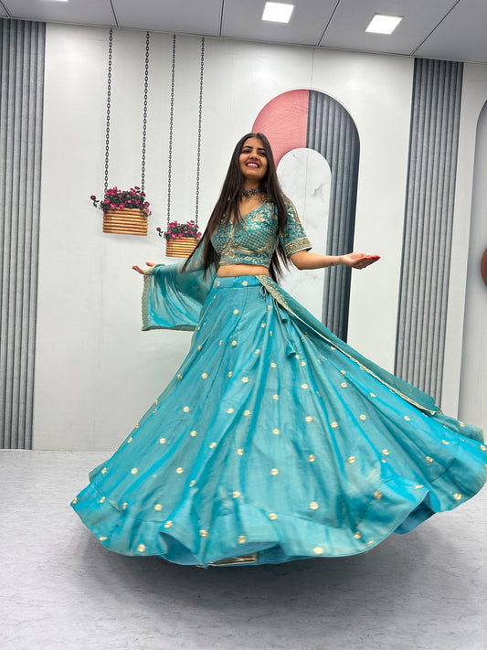 RangBhoomi Festival Embroidered Lehenga Choli — Heavy Embellished Mosh Fabric
