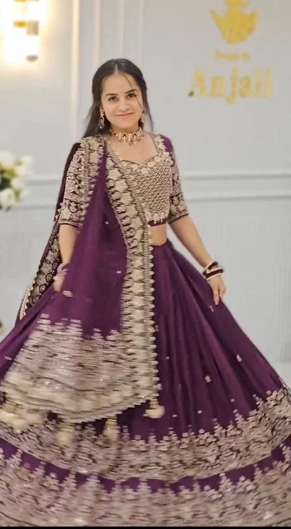 Elegant Festival Collection Lehenga Choli Set with Rich Embroidery and Glittering Sequins