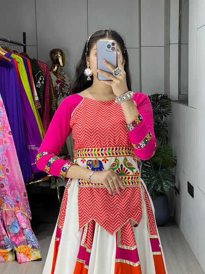 RangBhoomi Designer Multicolored Lehenga Set with Elegant Fancy Top – Navratri 2025 Collection