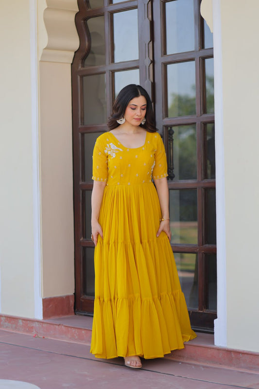 Elegant Readymade Gown - Designer Collection