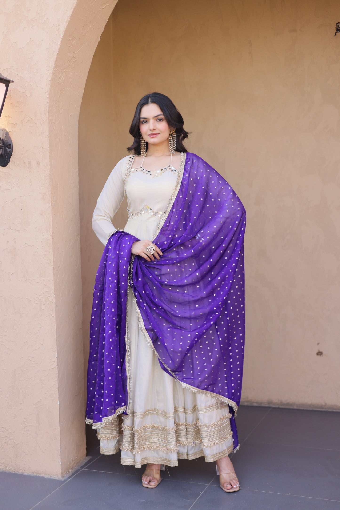 Elegant Gown with Dupatta Collection 2026 – Timeless Design with Classic Embroidery
