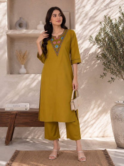 RangBhoomi Premium Reyon Kurti with Plazo Set - Comfortable Daily & Office Wear