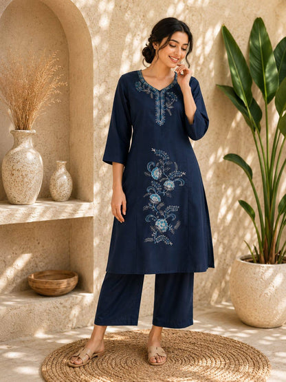 RangBhoomi Premium Cotton 60-60 Kurti & Plazo Set