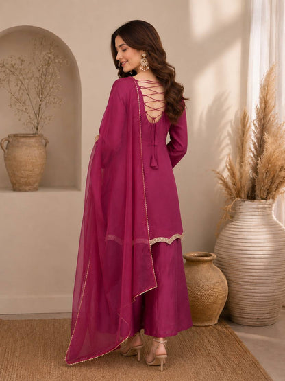 RangBhoomi Designer Indo-Western Festival Special Collection - Embroidered Zazu Silk Set