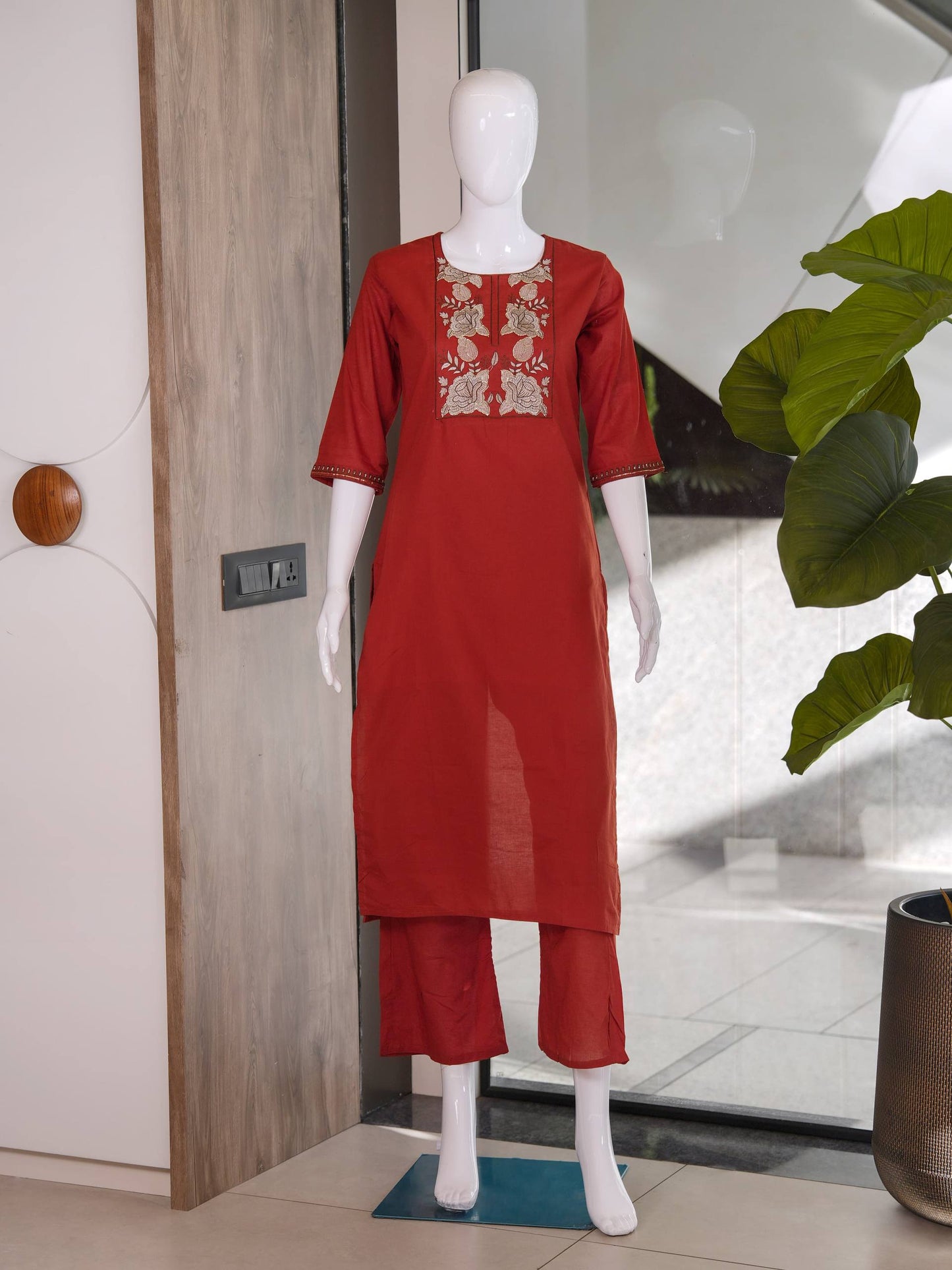 RangBhoomi Premium Cotton 60-60 Kurti & Plazo Set — Soft, Everyday Ethnic Wear