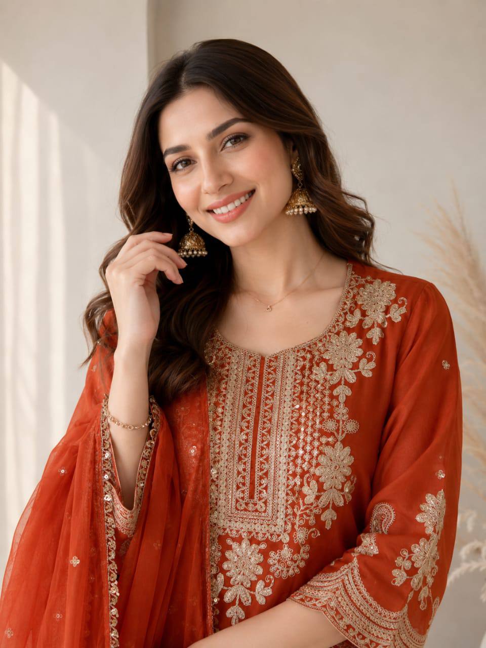 RangBhoomi Designer Wear Festival Special Collection - Elegant Two-Tone Ensemble with Sequined Details