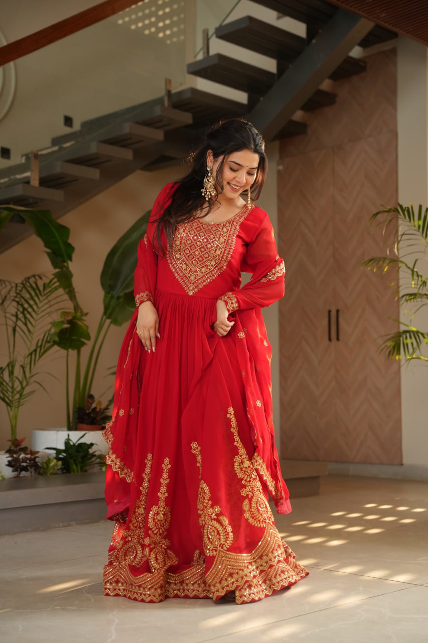 Elegant Designer Gown for Indian Celebrations