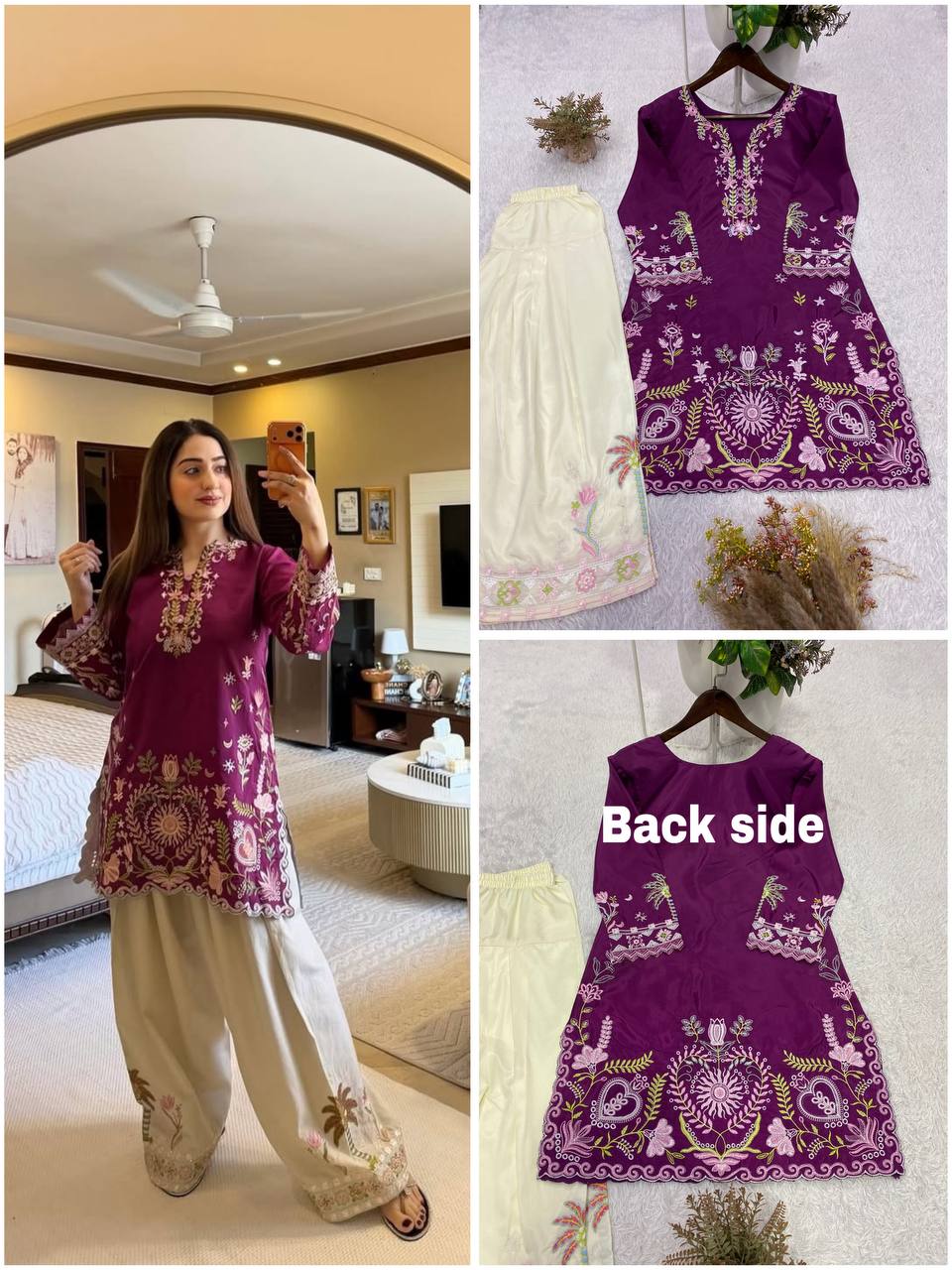 Stylish and Comfortable Designer Embroidered Co-Ord Set for Summer by RangBhoomi