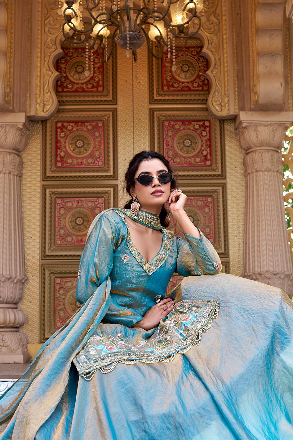 RangBhoomi Exclusive Festival Collection: Elegant Lehenga Choli with Heavy Embroidery