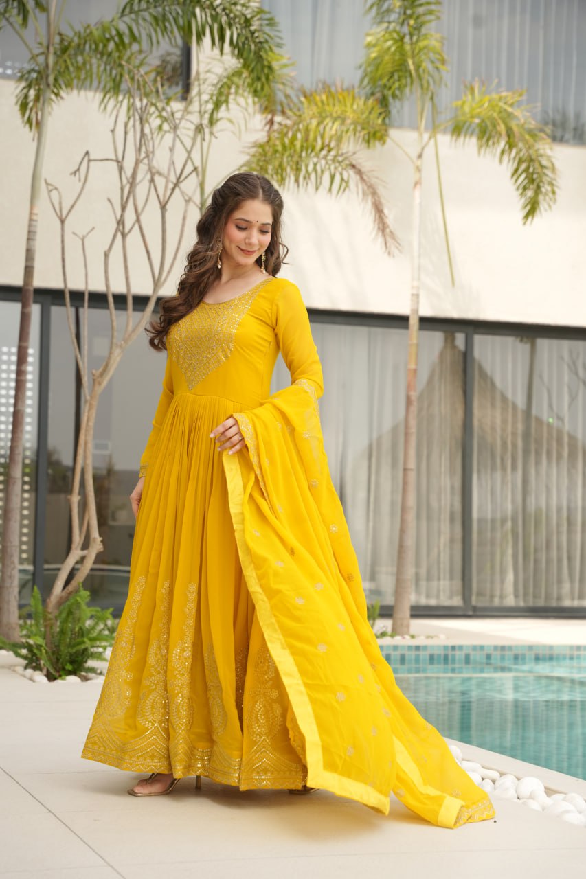 Elegant Designer Gown for Indian Celebrations