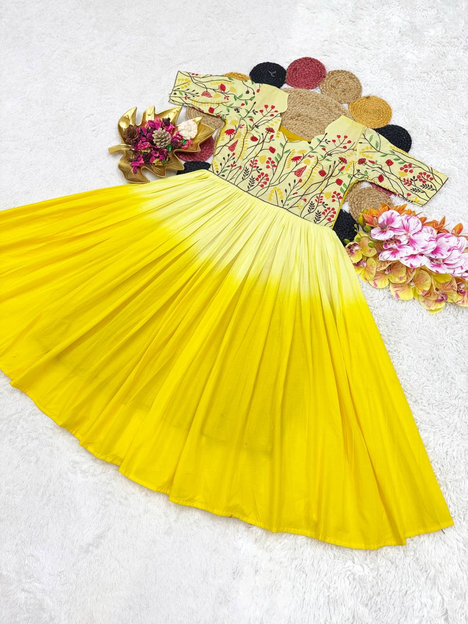 Summer Charm Cotton Frock Gown - Rangbhoomi