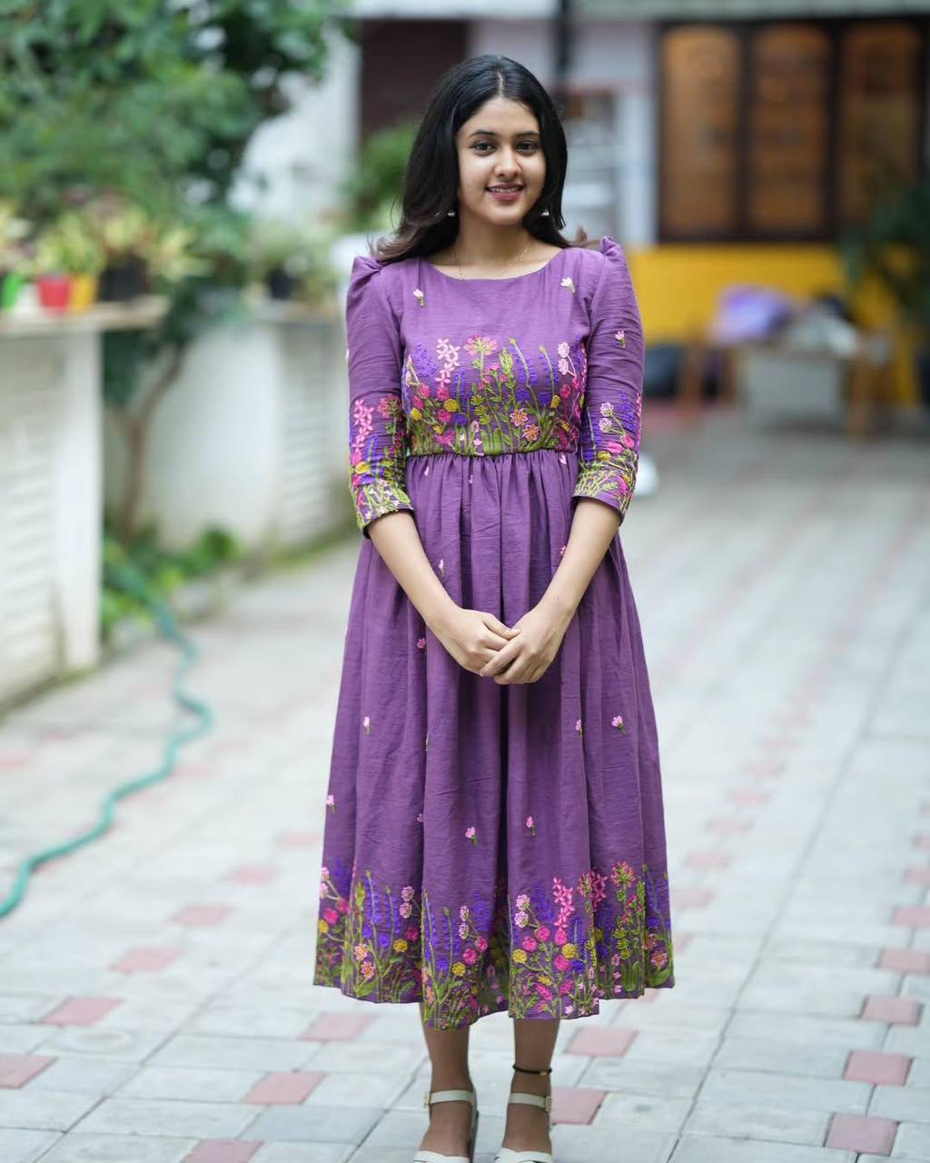 Embroidered Purple