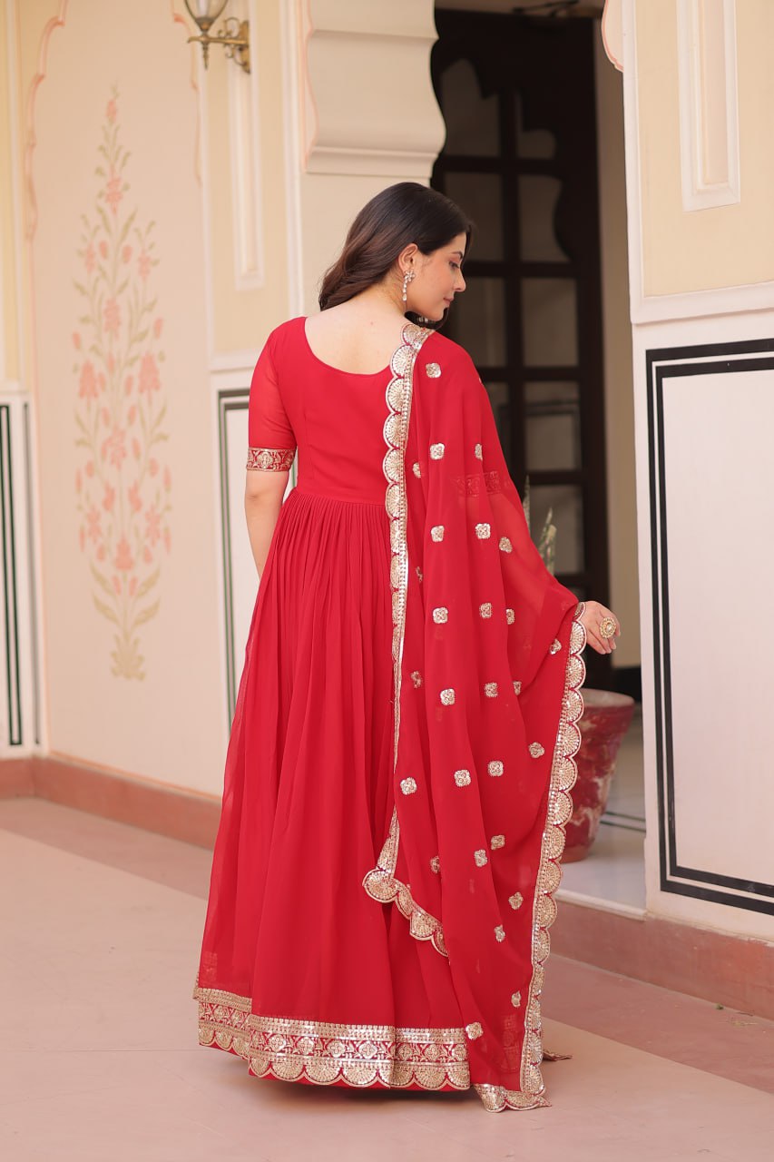 Designer Gown 2025 - Ready Made, Embroidered | Rangbhoomi