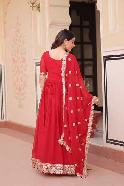 Designer Gown 2025 - Ready Made, Embroidered | Rangbhoomi