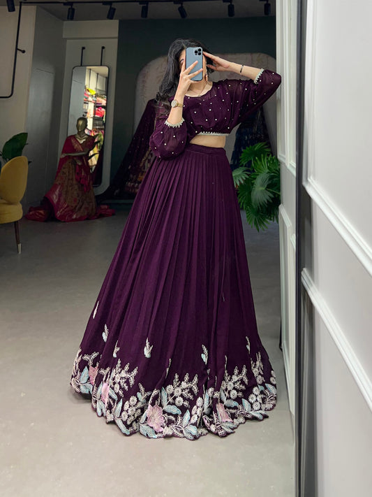 Exude Elegance with the Georgette Two-Piece Co-Ord Set, Perfectly Embroidered for a Unique Blend of Heritage and Contemporary Style
