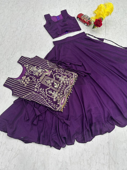 Exclusive Festival Special Vichitra Silk Lengha Choli Set