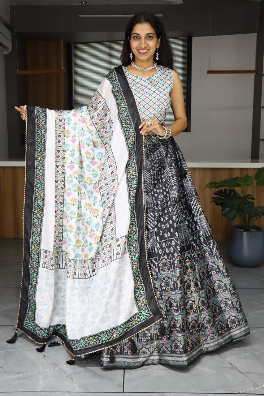 RangBhoomi Exclusive Printed Lehenga Collection – Vibrant Floral and Geometric Ethnic Wear