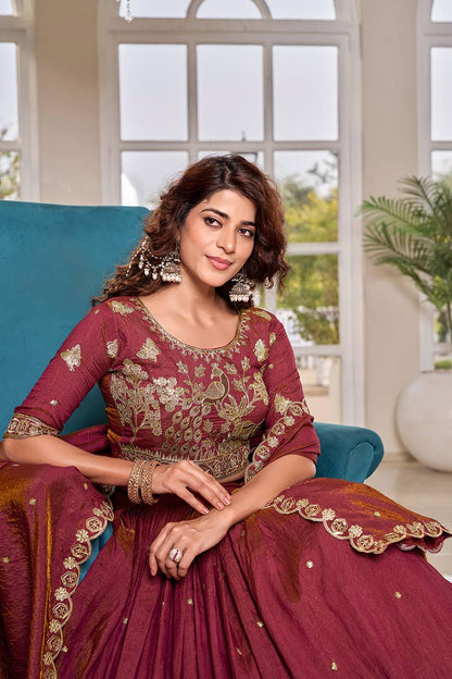 RangBhoomi Exclusive Wedding Collection Elegant Embroidered Lehenga Choli Set