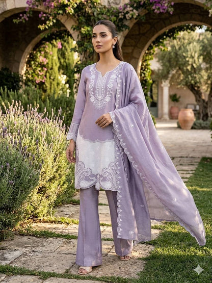 This Wedding Season, Elevate Your Style with RangBhoomi's Designer Suit Featuring Stunning Sequence Embroidery