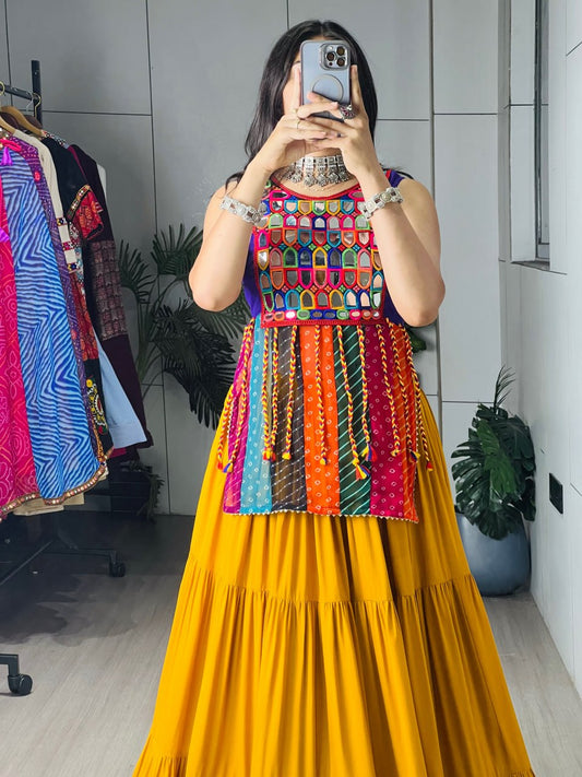 Premium Navratri Chaniya Choli 2k26 - Festive Mirror Work Lehenga Set by RangBhoomi