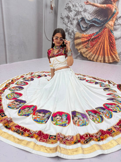 Pure Cotton 6-Meter Flair Lehenga Choli — Navratri Special, Fully Stitched with Cups