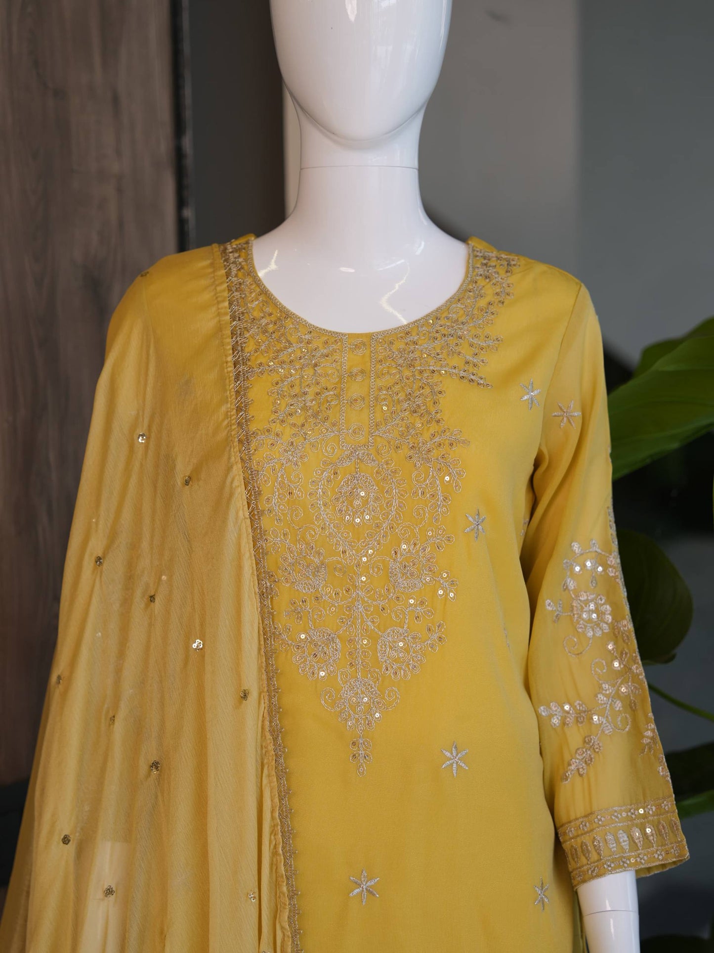 RangBhoomi Designer Festival Special Collection - Elegant Embroidered Cosmos Fabric Set