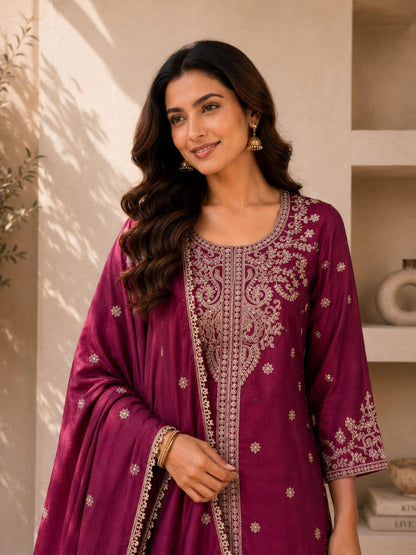 RangBhoomi Exclusive Designer Festival Wear Collection with Premium Embroidered Rangoli Crush Fabric