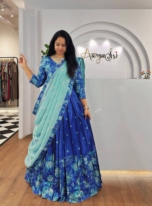 Rangbhoomi Digital Print Lehenga