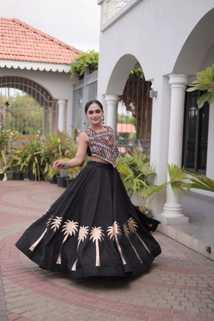 RangBhoomi Navratri Lehenga Choli Collection 2026 — Roman Fabric with Kutchi Embroidery