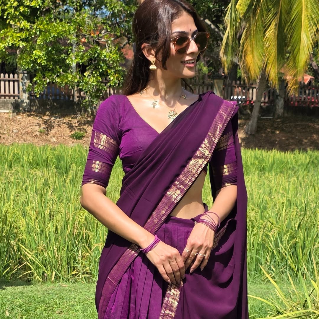 RangBhoomi Elegant Kanjivaram Silk Lehenga Set with Georgette Dupatta and Zari Weaving