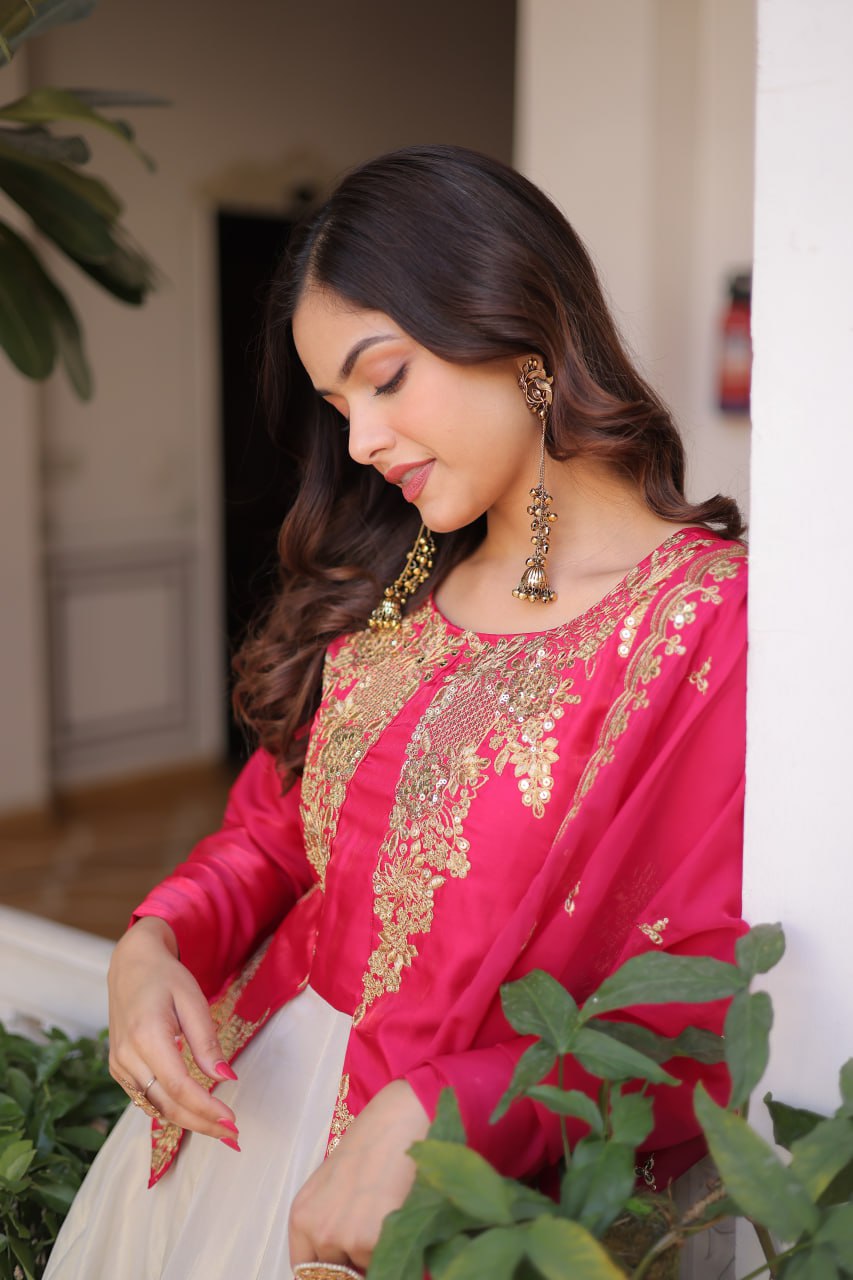 Elegant Gown and Dupatta Set Collection 2026 by RangBhoomi