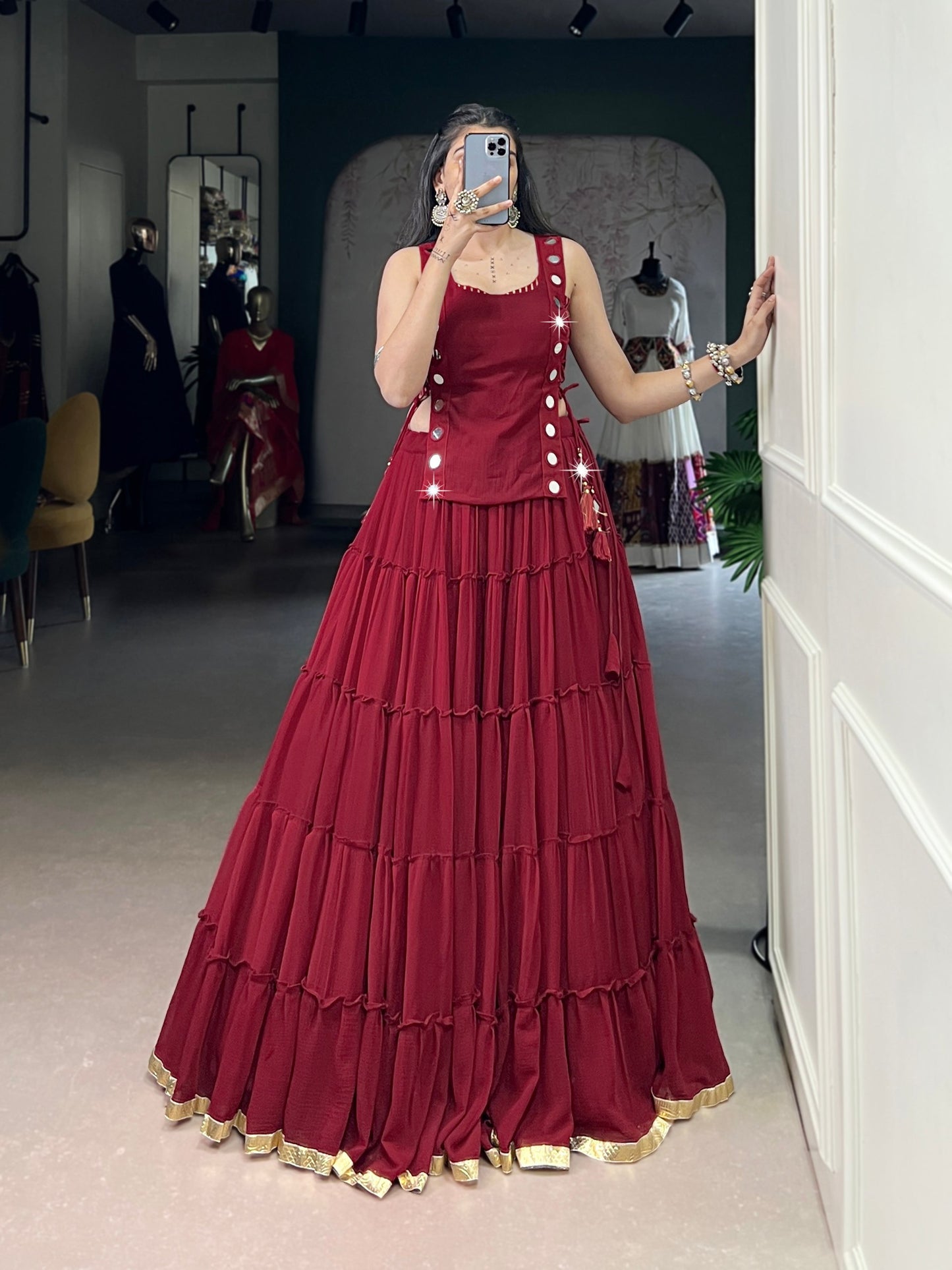 RangBhoomi Navratri 2026 Elegant Feather-Light Lehenga Set