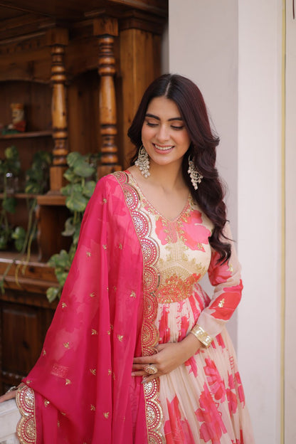 Premium Ready-to-Wear Gown with Matching Dupatta Set