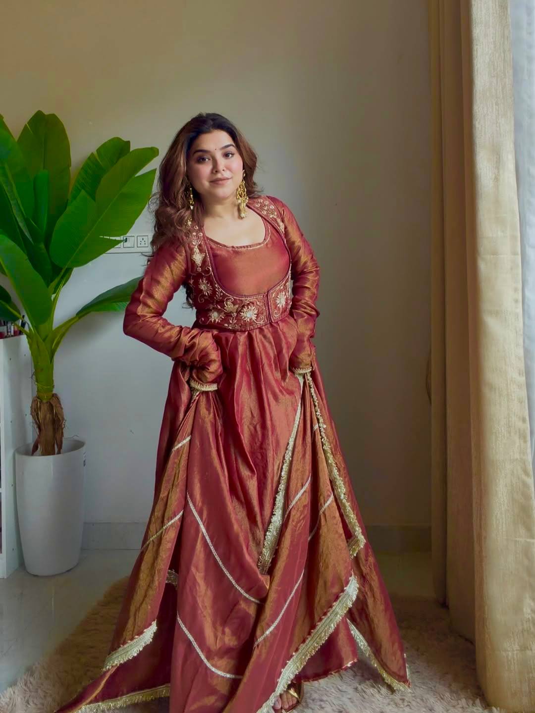RangBhoomi New Designer Heavy Cosmos Silk Maxi Anarkali Suit – Embellished Festive Gown