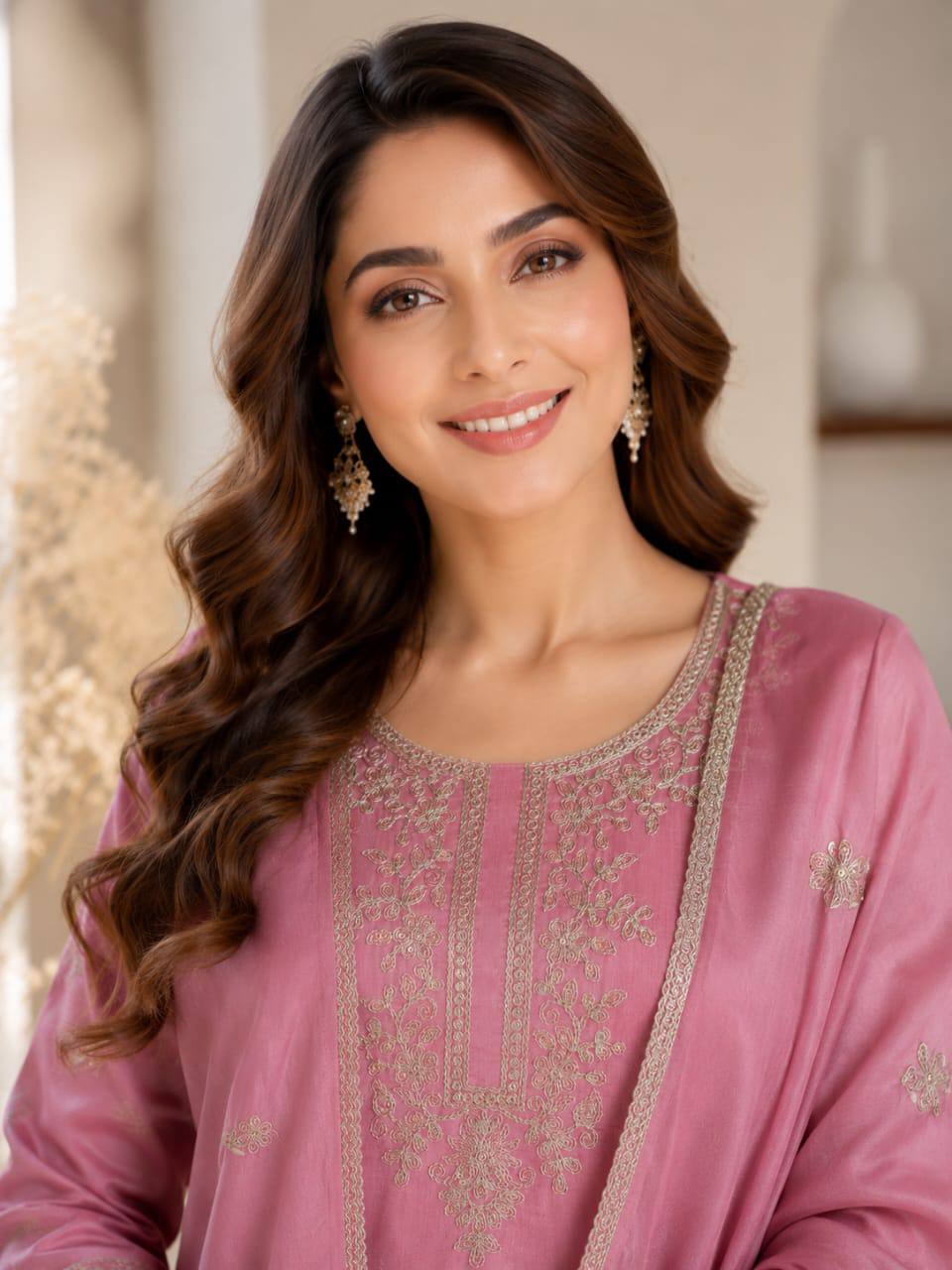 Exclusive Designer Collection for Festivals – Elegant Vichitra Silk Ensemble with Embroidered Sequence