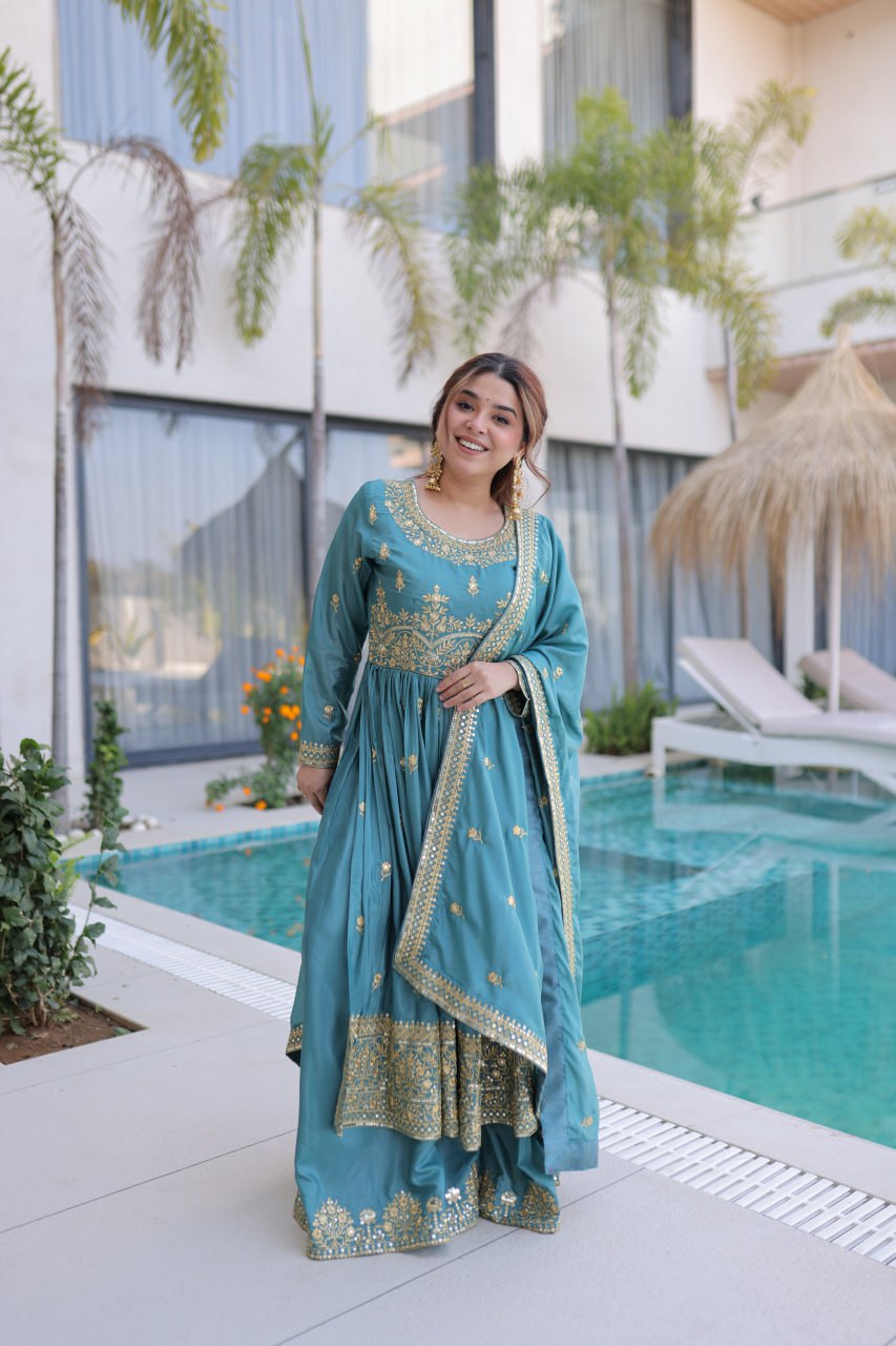 RangBhoomi Premium Designer Ready-to-Wear Top, Sharara, and Dupatta Set Collection 2026