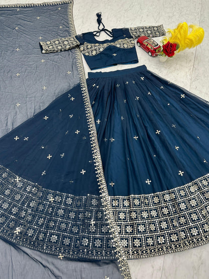 Exclusive Wedding Special Lehenga Choli by Tapi Creation – Elegant Fox Georgette Ensemble